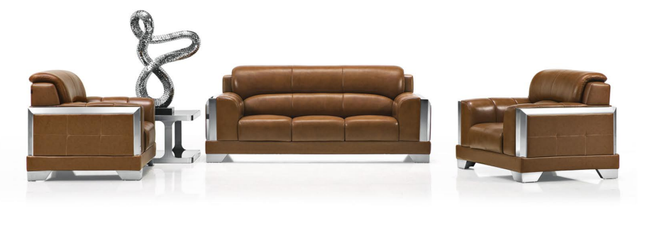 SOFA BỘ DA VIỀN INOX THIẾT KẾ SANG TRỌNG S-28