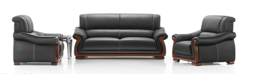 SOFA BỘ DA THIẾT KẾ CHÂN GỖ SANG TRỌNG S-46