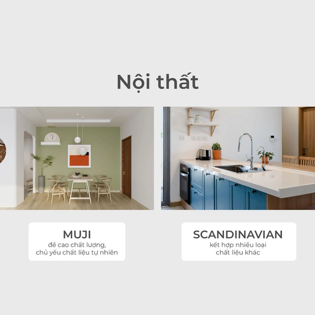 CÁCH PHÂN BIỆT PHONG CÁCH MUJI VÀ SCANDINAVIAN TRONG NỘI THẤT